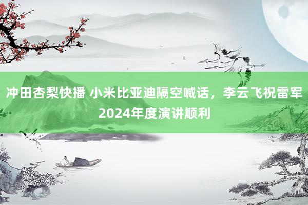 冲田杏梨快播 小米比亚迪隔空喊话，李云飞祝雷军2024年度演讲顺利