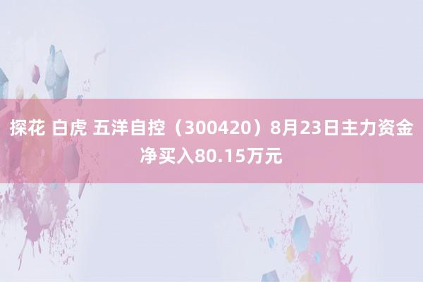 探花 白虎 五洋自控（300420）8月23日主力资金净买入80.15万元