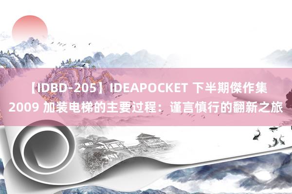 【IDBD-205】IDEAPOCKET 下半期傑作集2009 加装电梯的主要过程：谨言慎行的翻新之旅